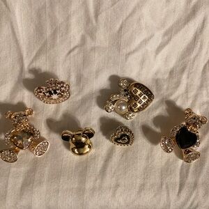 Elegant Gold and Silver Bear Brooch Collection